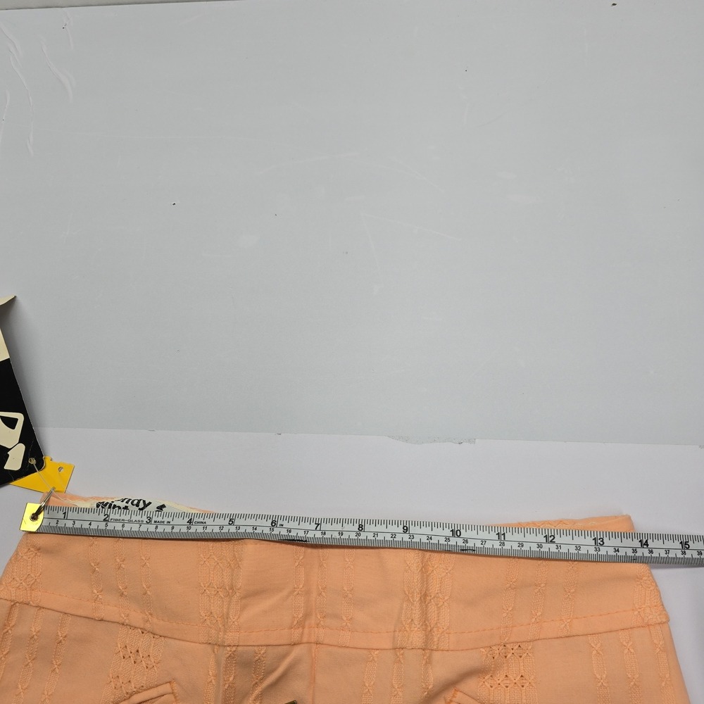 Vintage Wendy Winter Apricot Coral Textured High Waist Wide Leg Pants Size 12 - Picture 6 of 10